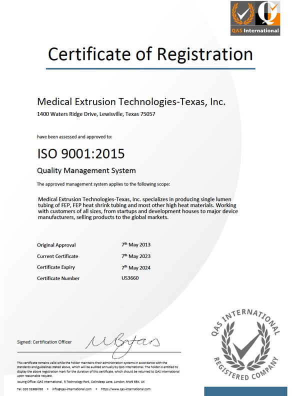 Texas ISO Certification