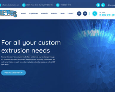 Medical Extrusion Technologies Unveils New Website Showcasing Products and Capabilities